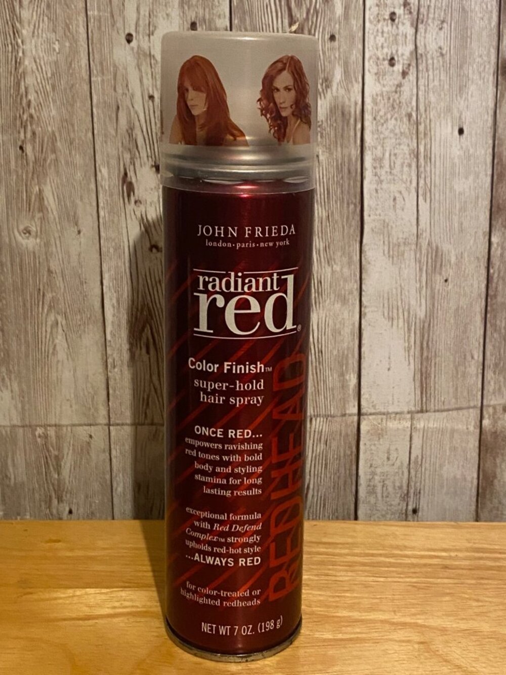 John Frieda Radiant Red Color Finish Super Hold Hair Spray 7 oz. New NOS Redhead